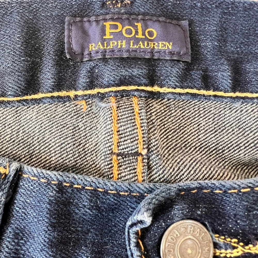 Polo Ralph Lauren Sullivan Slim Jeans Mens 33x30 Dark‎ Wash Blue Denim Pants